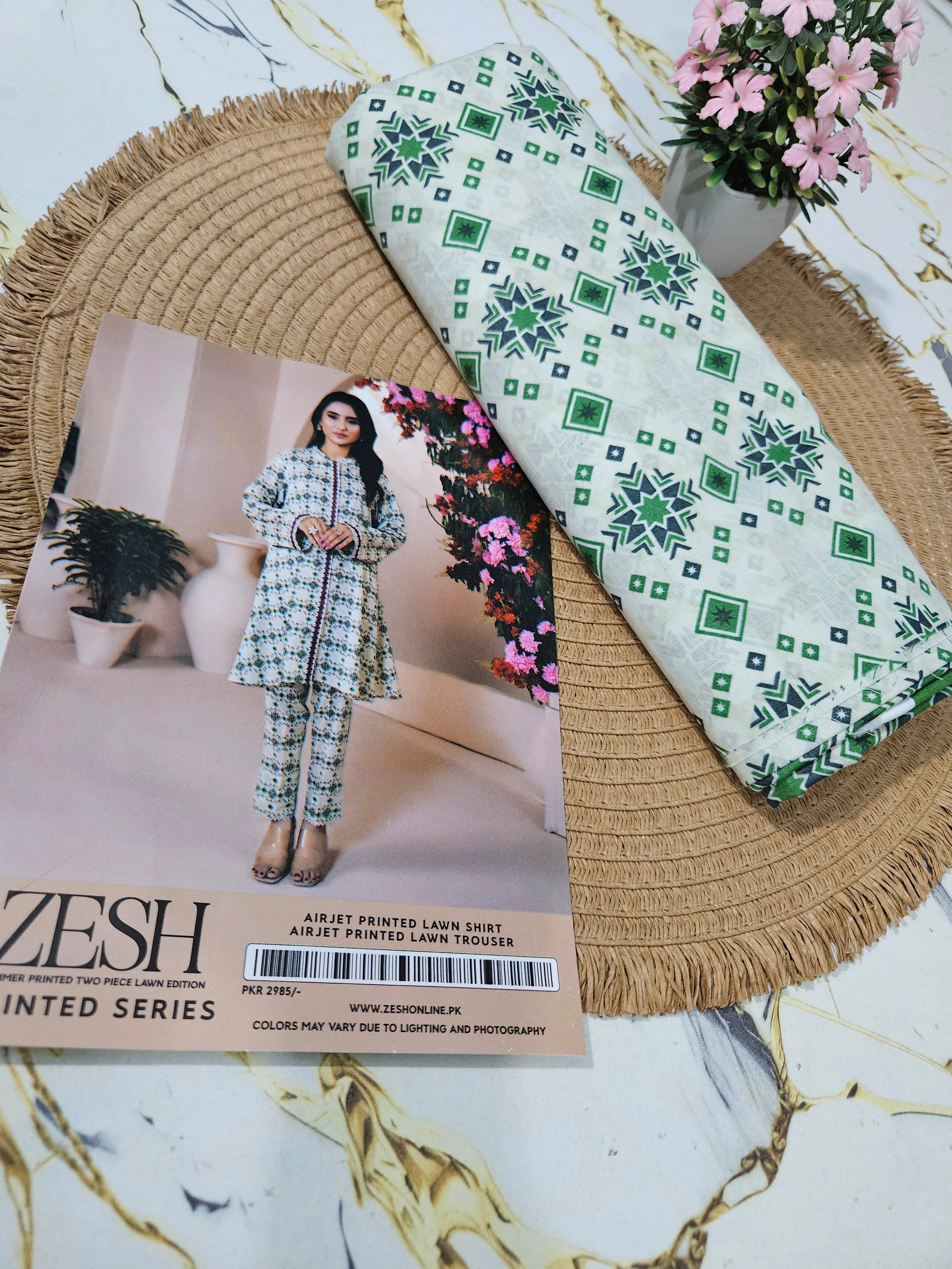 2pc unstitch lawn suit