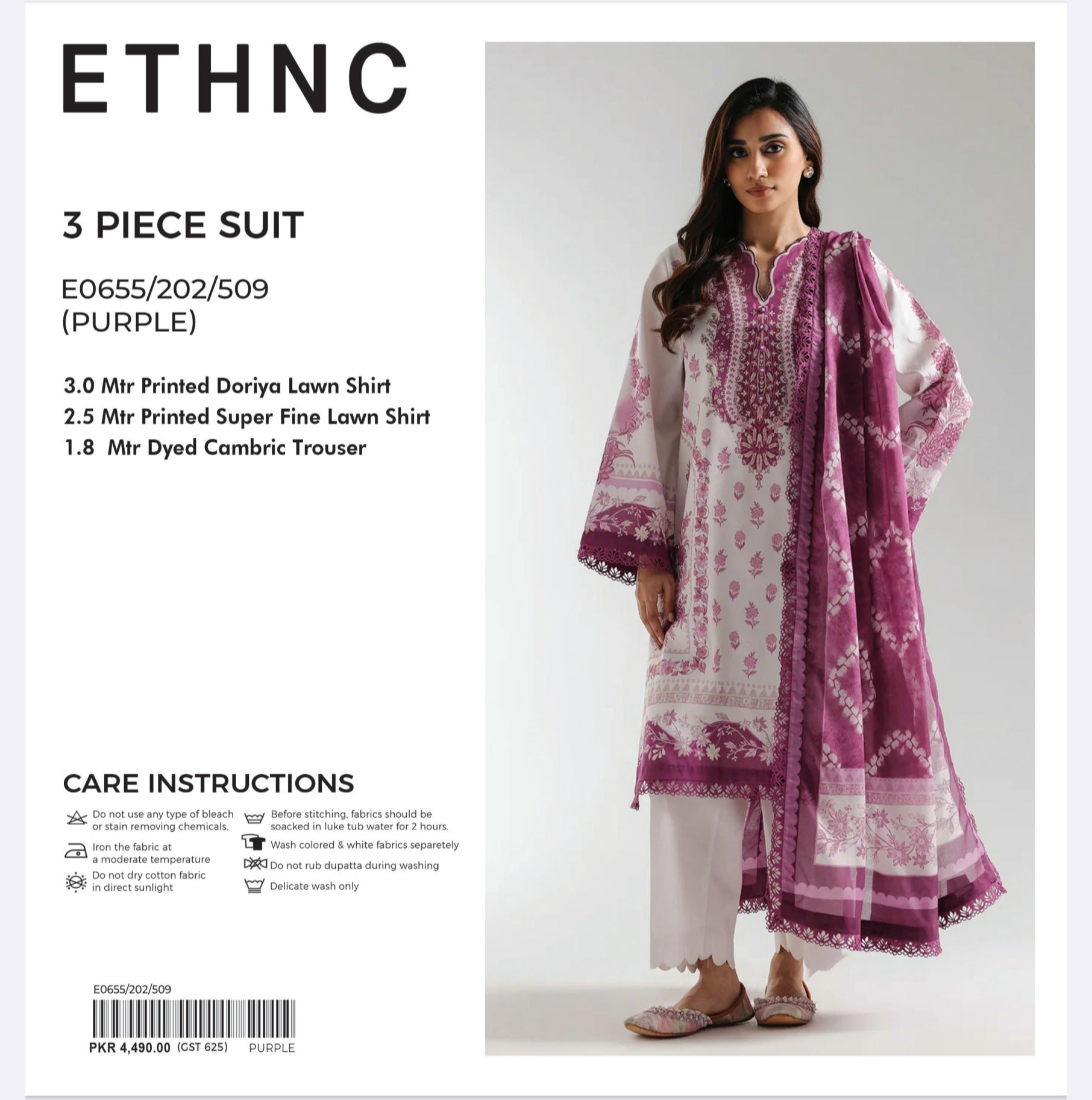 Ethnc 3pc unstitch suits
